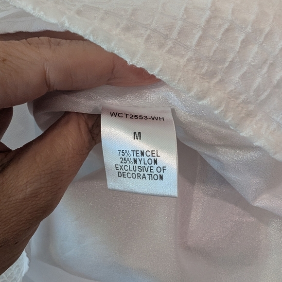 Thml White Embroidered Top with Colorful Sleeves - Picture 6 of 9